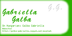 gabriella galba business card